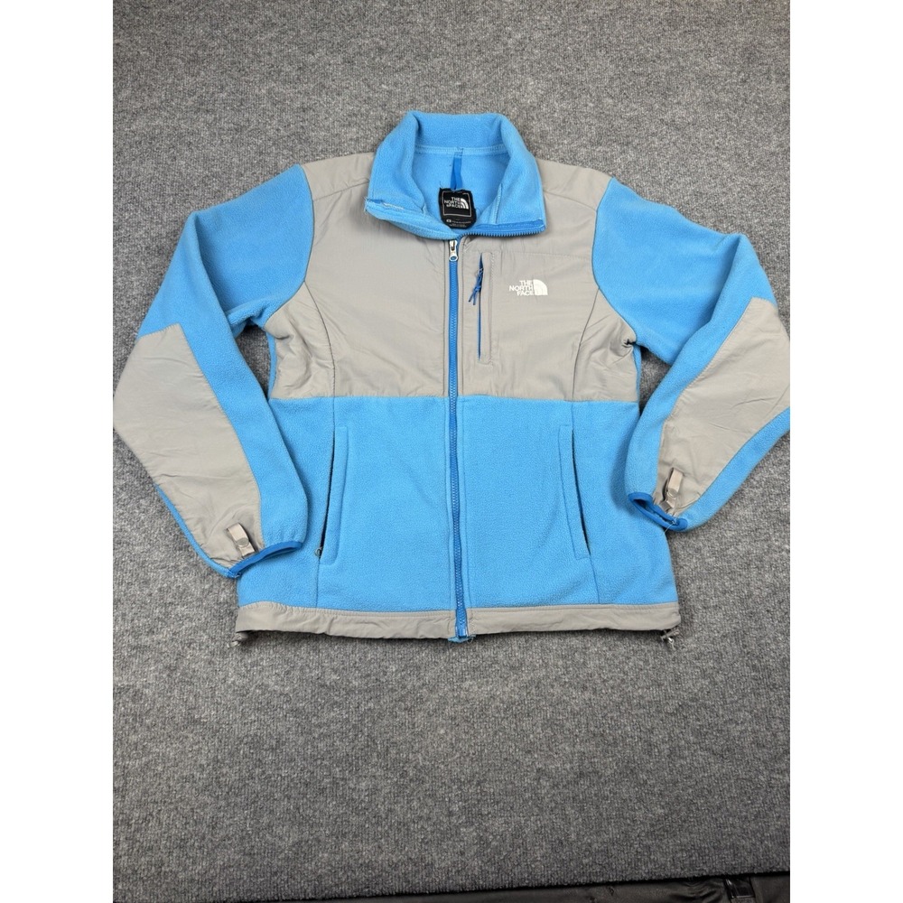 The North Face Jacket Womens M Delani Fleece Polartec Hiking Full Zip Blue Grey